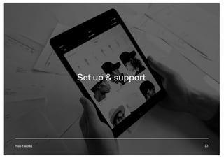 13
Set up & support
How it works 13
 