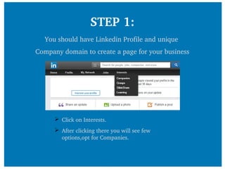 How to create LinkedIn business page | PPT