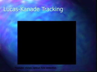 Lucas-Kanade Tracking
Youtube: vision: optical flow detection
 
