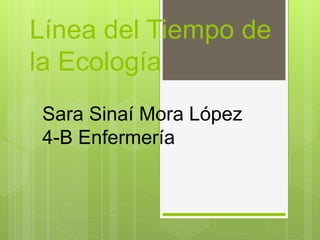 Línea del Tiempo de
la Ecología
Sara Sinaí Mora López
4-B Enfermería
 