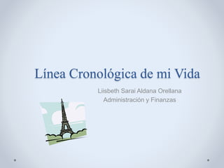 Línea Cronológica de mi Vida
Liisbeth Sarai Aldana Orellana
Administración y Finanzas
 