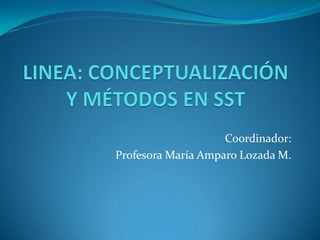 Coordinador:
Profesora María Amparo Lozada M.
 