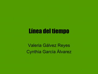 Línea del tiempo Valeria Gálvez Reyes Cynthia García Álvarez 