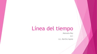 Línea del tiempo 
Manuela Rey 
8-1 
Lic. Martha tapias 
 