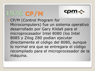 Línea del tiempo de sistemas operativos | PPTX