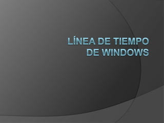 Línea de tiempode Windows 