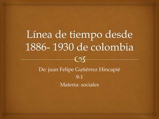 De: juan Felipe Gutiérrez Hincapié
                9-1
         Materia: sociales
 