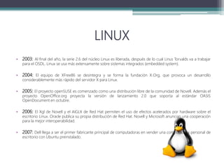 Línea de tiempo LINUX | PPTX | Operating Systems | Computer Software ...