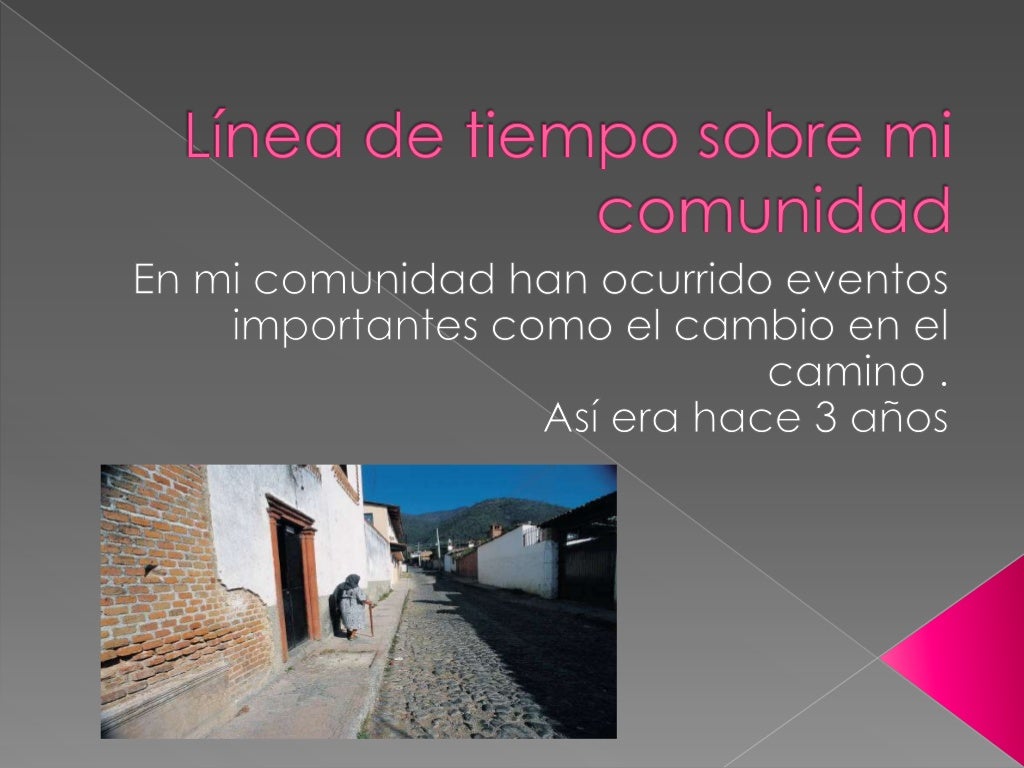 Línea de tiempo sobre mi comunidad