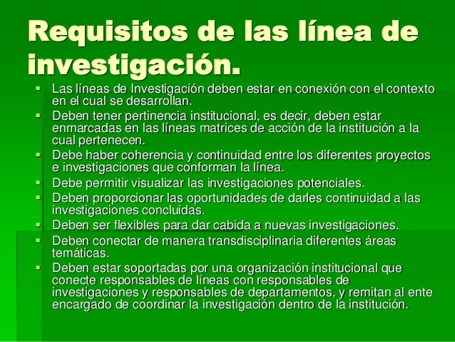 Líneas de investigación