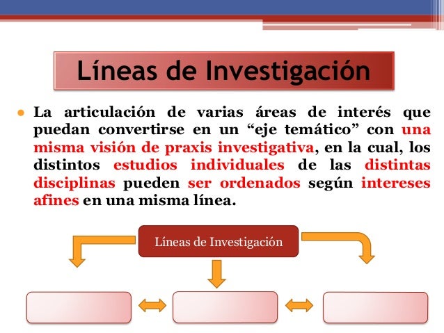 Líneas de investigación y temas de proyectos