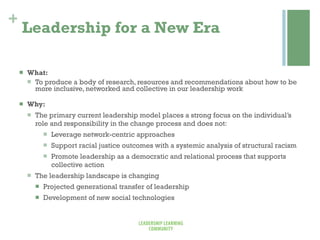 Leadership for a New Era Engagement Webinar | PPT
