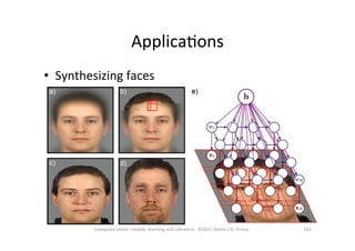 165	
  Computer	
  vision:	
  models,	
  learning	
  and	
  inference.	
  	
  ©2011	
  Simon	
  J.D.	
  Prince	
  
•  Synthesizing	
  faces	
  
ApplicaOons	
  
 