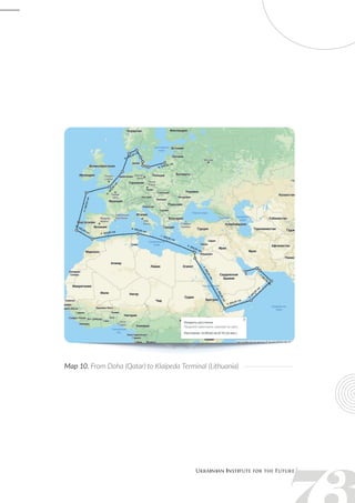 Map 10. From Doha (Qatar) to Klaipeda Terminal (Lithuania) 
 