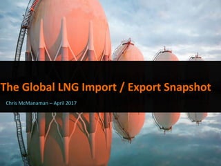 The Global LNG Import / Export Snapshot
Chris McManaman – April 2017
 