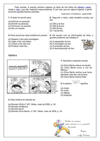 Língua portuguesa   final