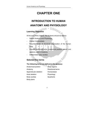 Human Anatomy and physiology Lecture pdf | PDF