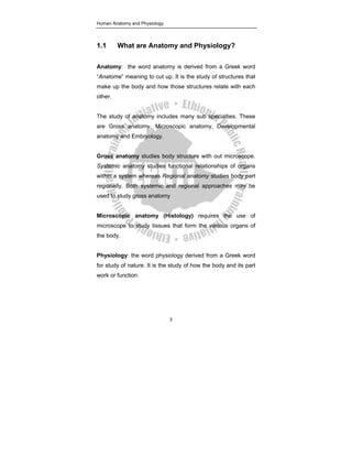 Human Anatomy and physiology Lecture pdf | PDF