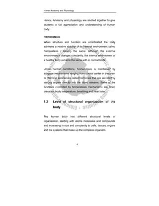 Human Anatomy and physiology Lecture pdf | PDF