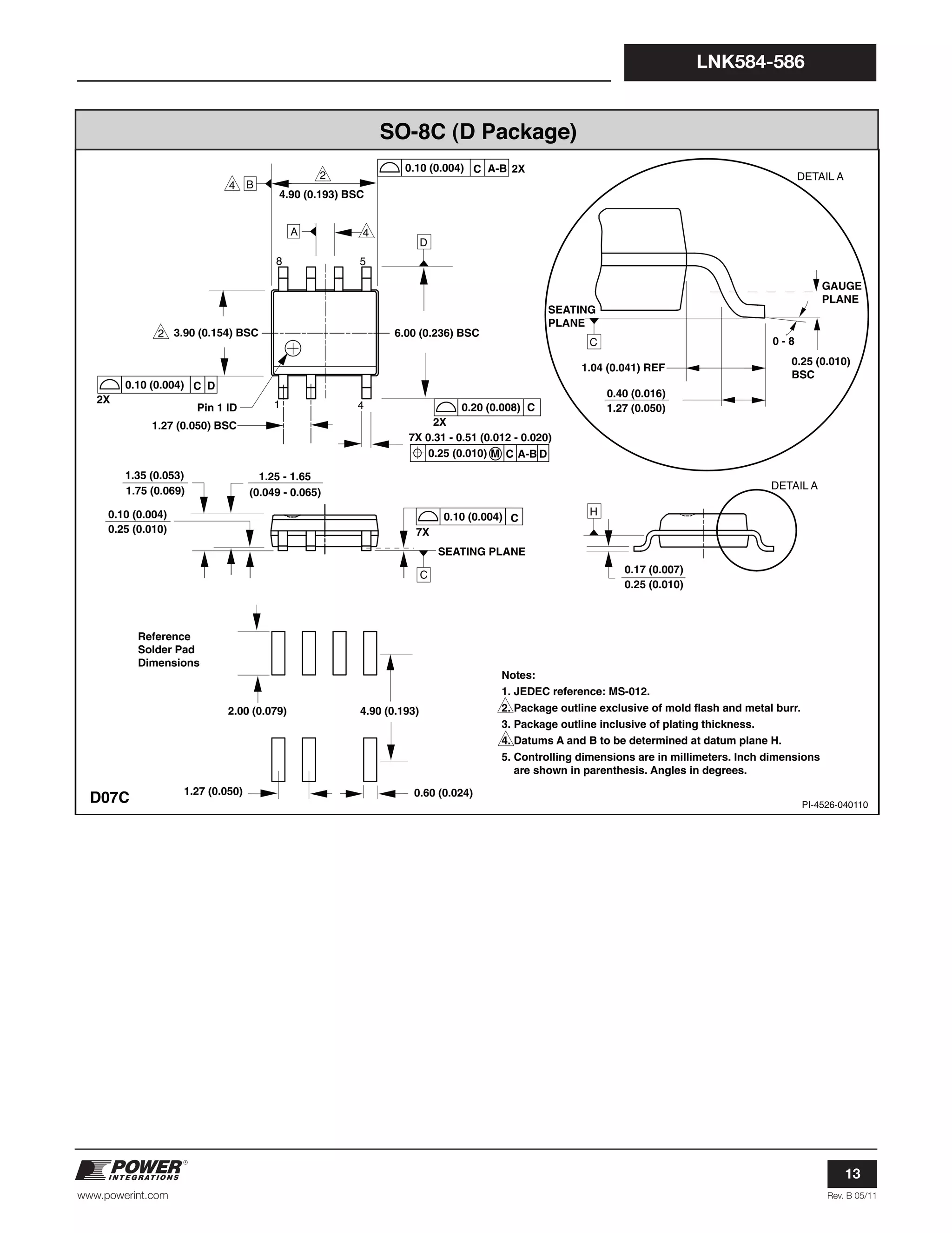 Original Power Supply IC LNK586GG LNK586G LNK586 SOP-7 New | PDF