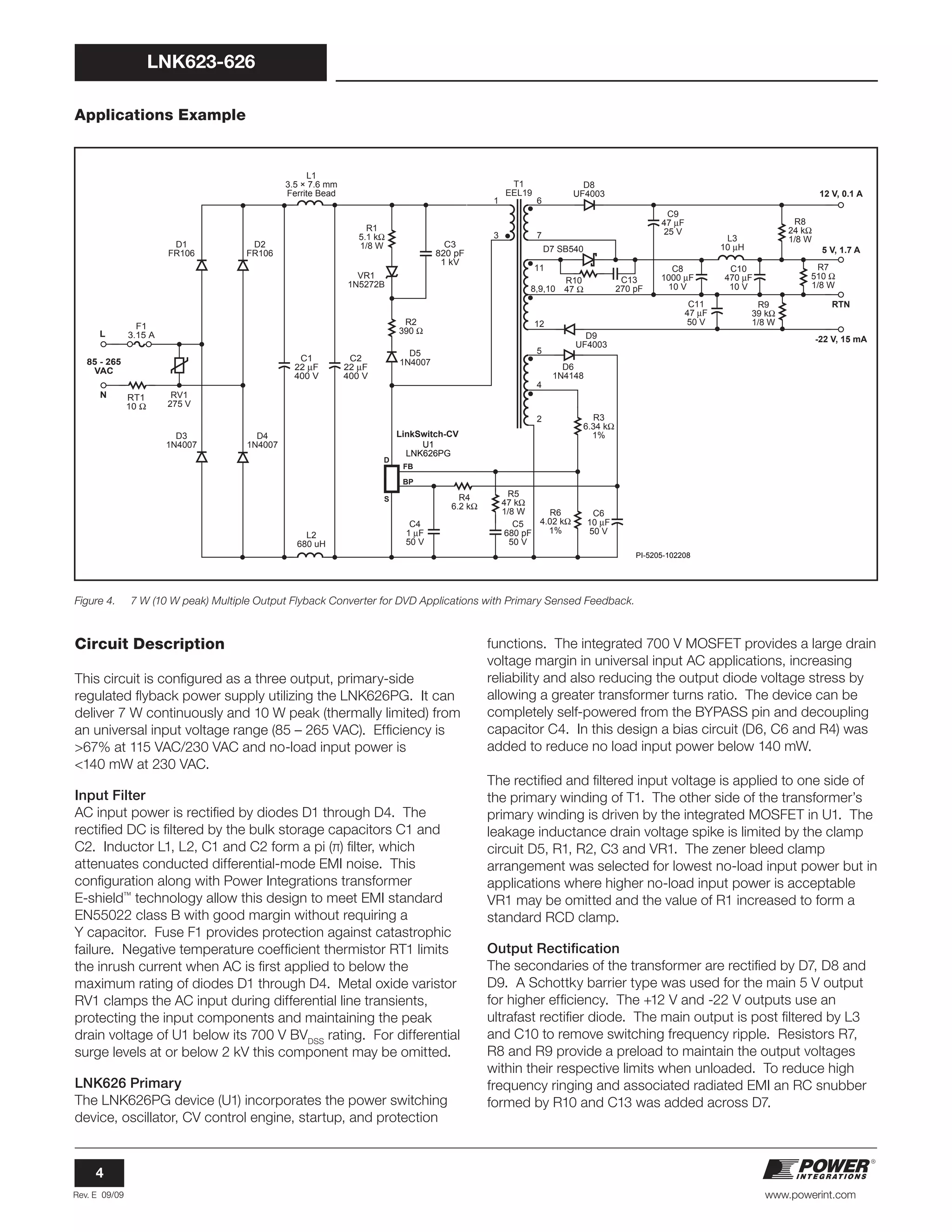 Original Power Supply IC LNK626PG LNK626P LNK626 DIP-7 New Power ...