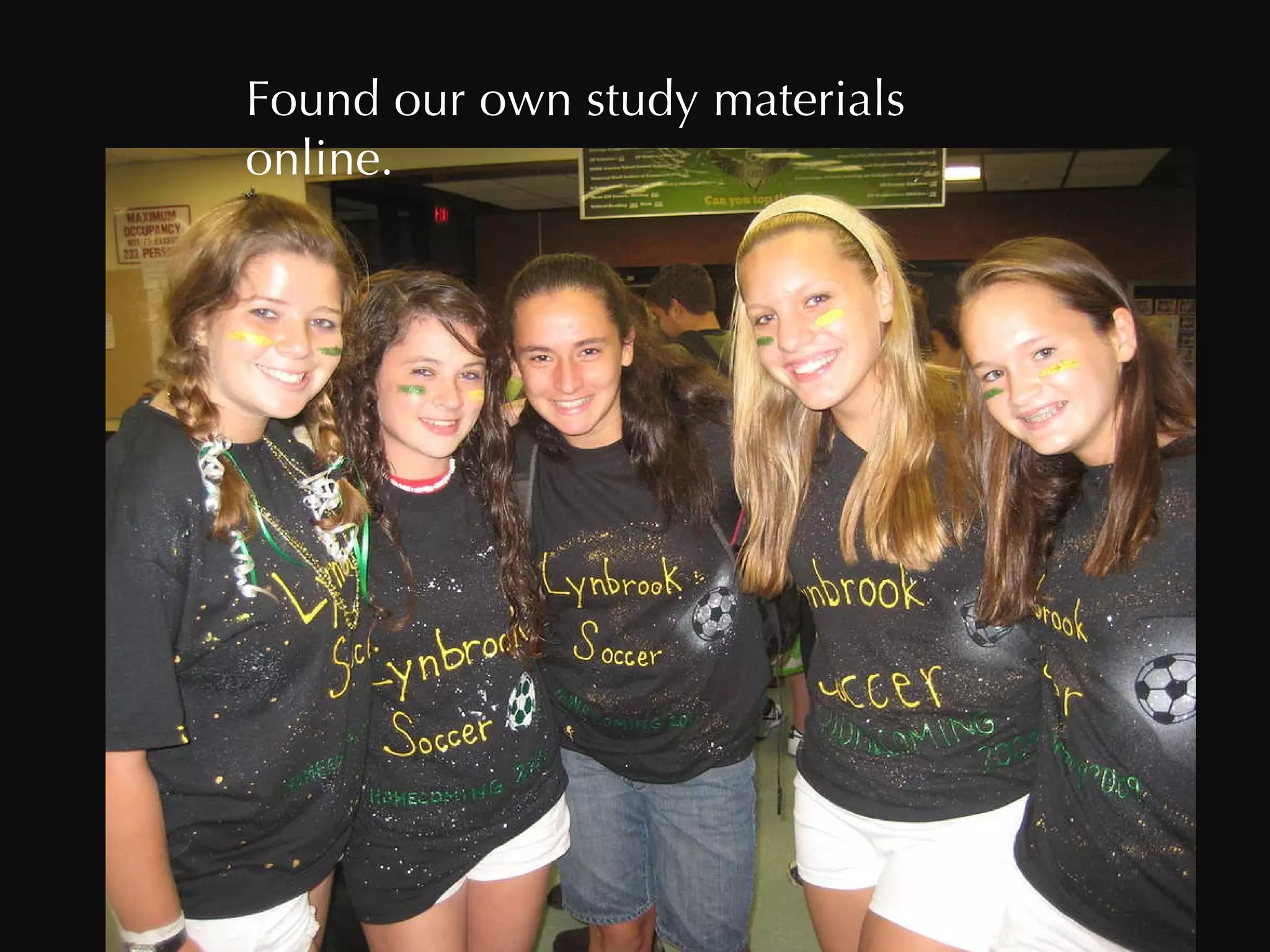 Found our own study materials online.  