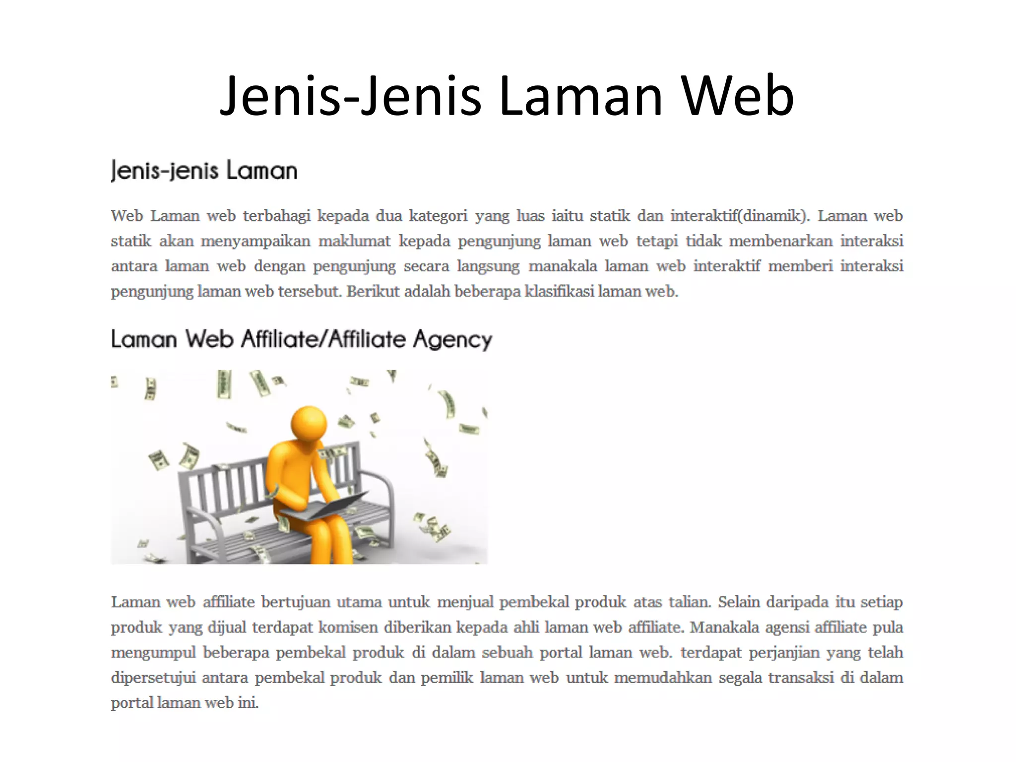 Jenis-Jenis Laman Web
 