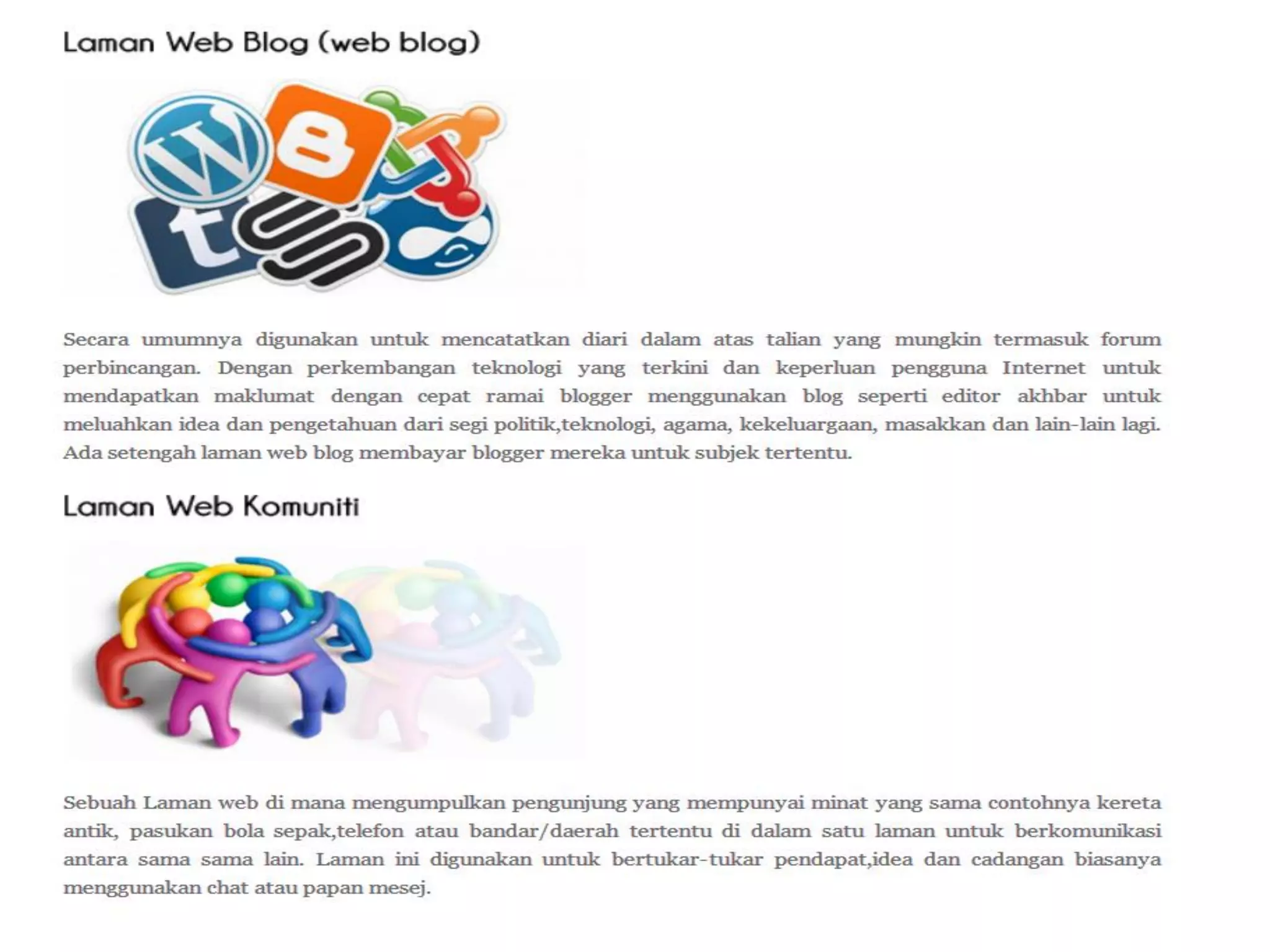 Jenis-Jenis Laman Web
 