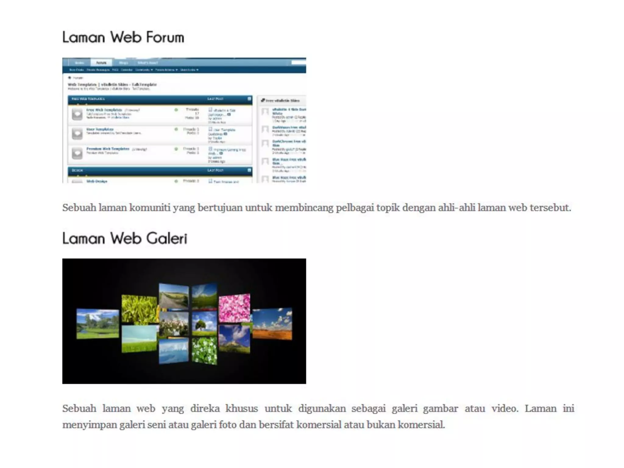 Jenis-Jenis Laman Web
 