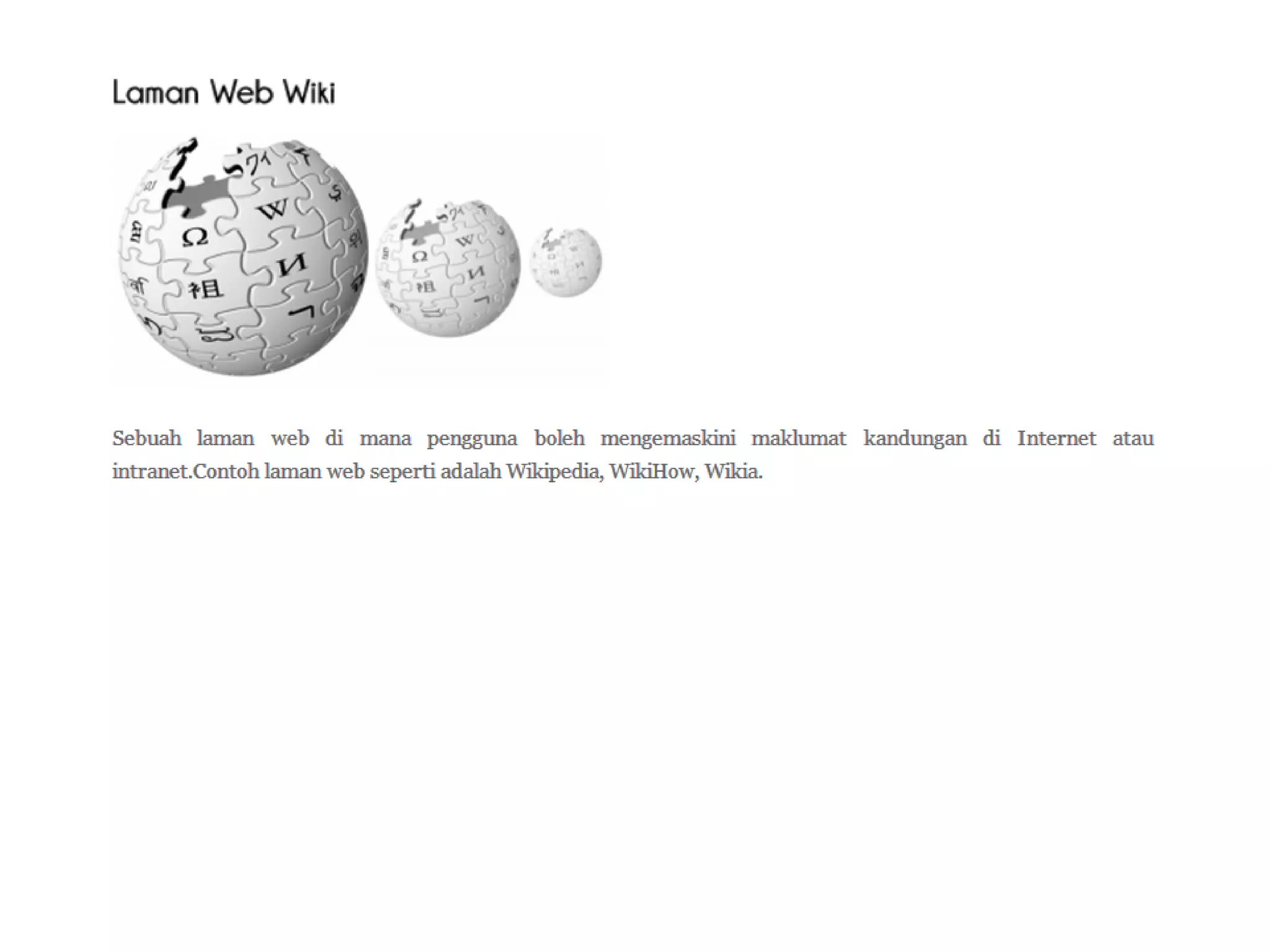 Jenis-Jenis Laman Web
 