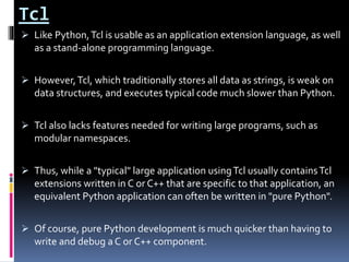 Tclversion Python Python Programming Language | PPTX