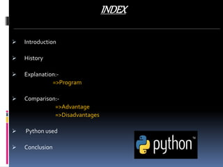 Python Programming Language | PPTX