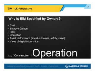 28
BIM – UK Perspective
 