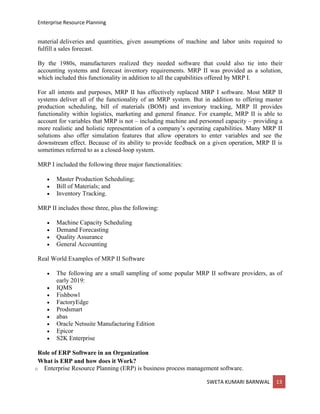 Introduction to enterprise resource planning (erp) | PDF
