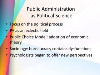 The Evolution and Practices of Public Administration | PDF