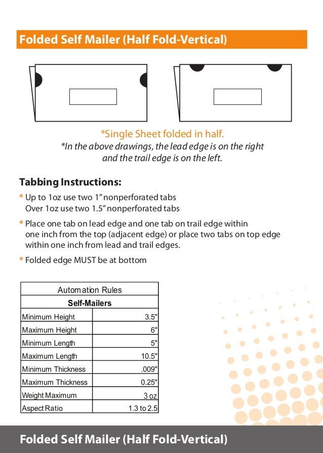 Tabbing Guidelines for Direct Mail Pieces