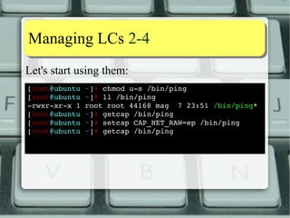 DDiissttrroo ssttaattuuss 66--77 
Log says: 
[alessandro@fedora ~]$ tail ­1 
/var/log/secure 
Feb 23 10:08:43 fedora at: PAM audit_log_acct_message() 
failed: Operation not permitted 
[alessandro@fedora ~]$ 
Game over, for now. 
 