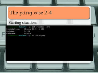 MMaannaaggiinngg LLCCss 33--44 
Does it work? 
[alessandro@ubuntu ~]$ ping ­c 
3 route­add. 
net 
PING route­add. 
net (19...