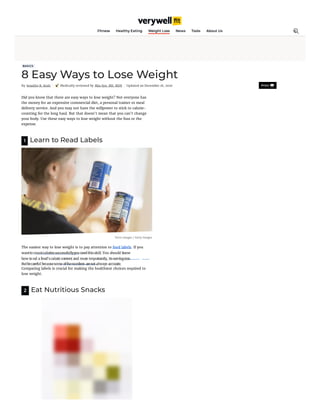 Easy 8 Ways To lose weight.