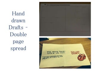 Hand
drawn
Drafts –
Double
page
spread
 