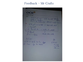 Feedback – Mr Crafts
 