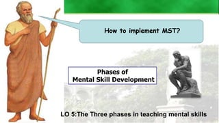 How to implement MST?
Phases of
Mental Skill Development
LO 5:The Three phases in teaching mental skills
 