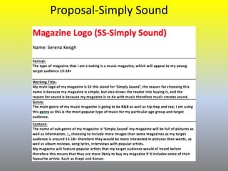 Proposal-Simply Sound
 
