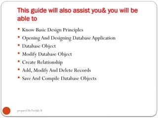Create database objects in web development and database administration ...