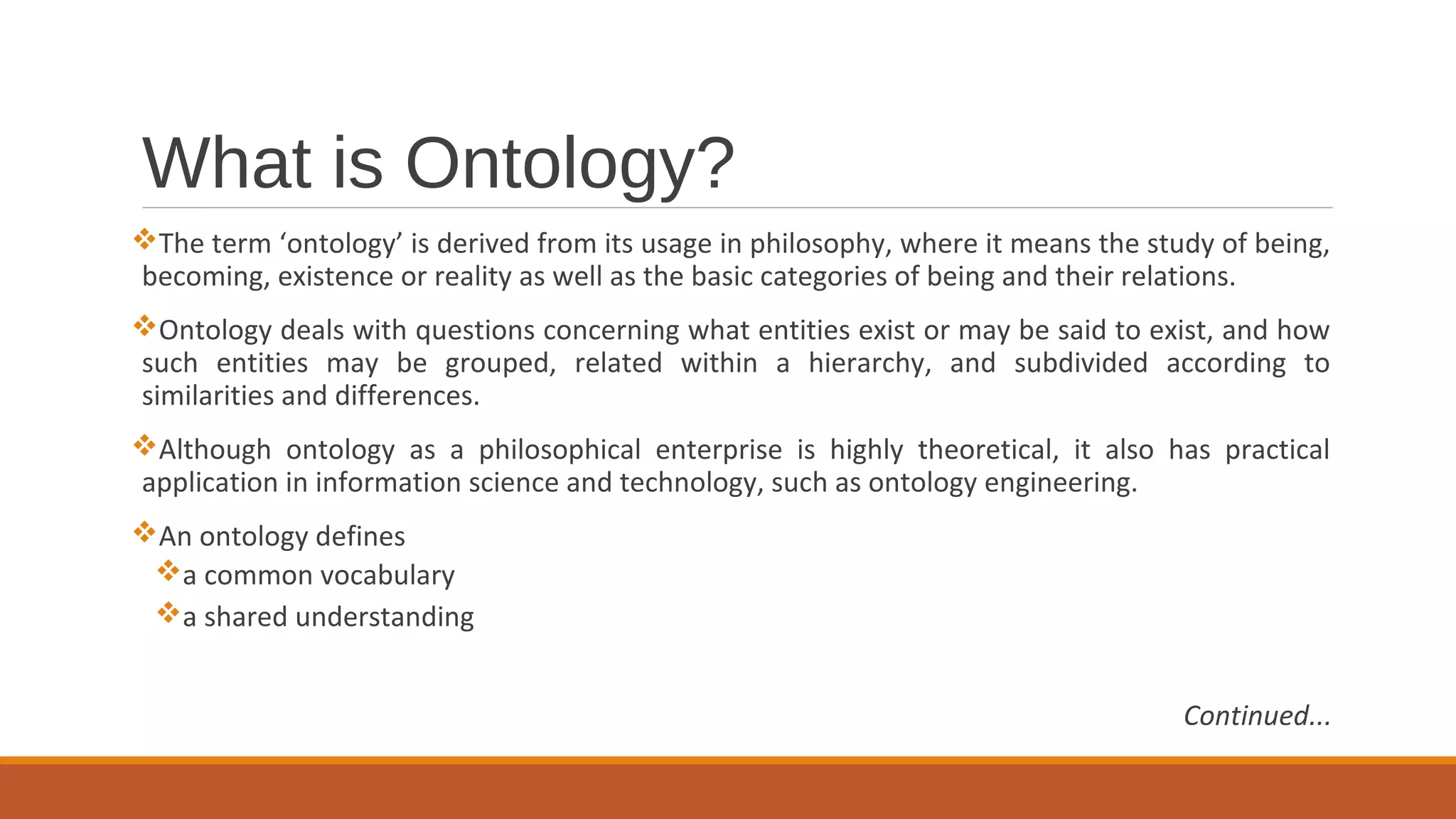 Software Engineering Ontology | PPT