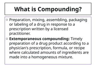 LO1 Prepare for production process for level II pharmacy students.pptx