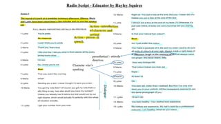 Media LO1 - Script analysis - PowerPoint | PPT