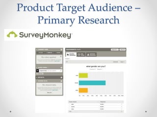 Product Target Audience –
Primary Research
 