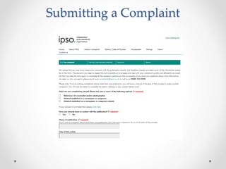 Submitting a Complaint
 
