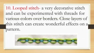 LO3 Embroidery Stitches TLE grade 7 and 8 Handicrafts Embroidery.pptx